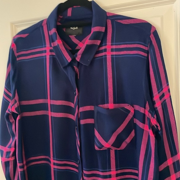 Rails navy and pink plaid shirt - Picture 5 of 13